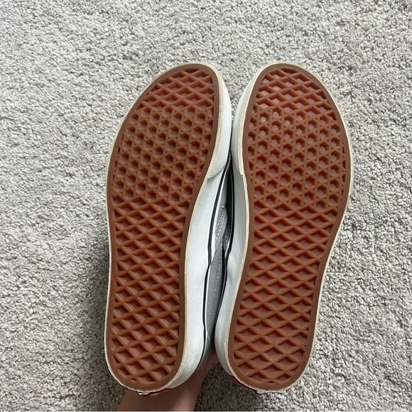 vans grey canvas slip ons - Picture 4 of 5